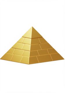 golden 3d pyramid