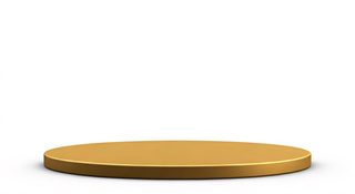 golden circular pedestal