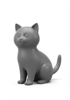 grey sitting cat