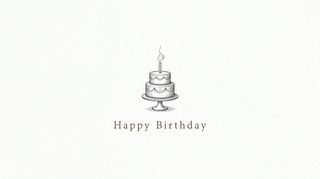minimal birthday cake