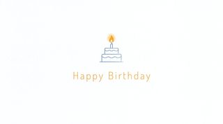 minimalist birthday card