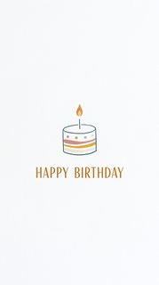 minimal birthday card