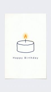 minimalist birthday candle