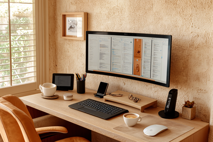 Minimalist Home Office Desk Setup