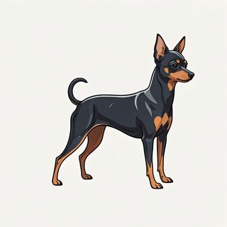 miniature pinscher illustration