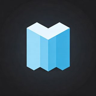 isometric letter m logo