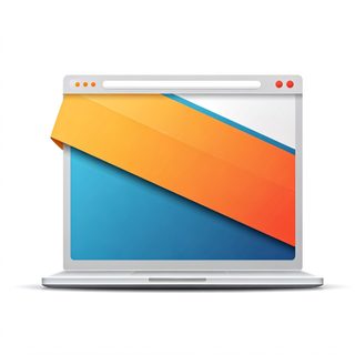 stylized laptop illustration