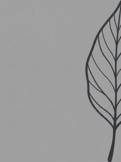 minimalist leaf outline