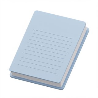 blue 3d notebook