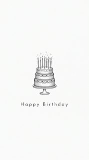 line art birthday cake