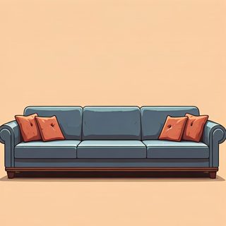 blue couch illustration