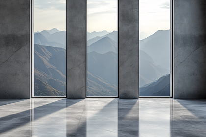 Minimalist Mountain View Interior