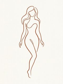 minimalist female silhouette