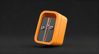 orange pencil sharpener