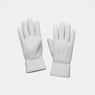 blank white gloves