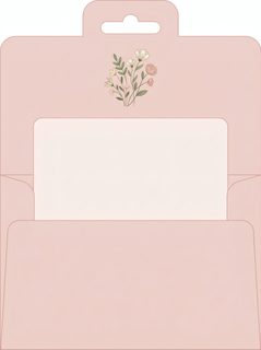 pink stationery envelope