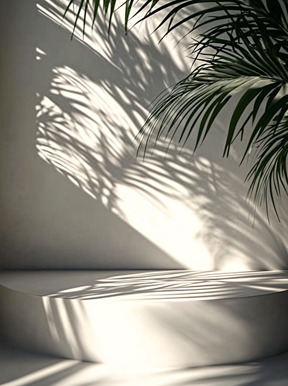 Minimalist Platform With Tropical Shadows
