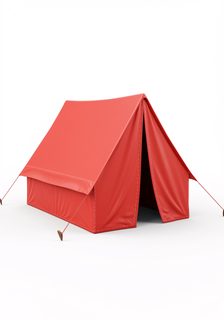 red camping tent
