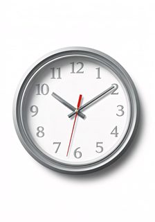 silver wall clock