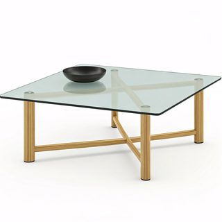 glass wood coffee table