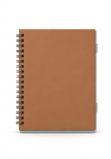 tan spiral notebook