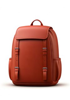 terracotta leather backpack