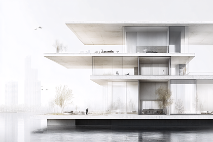 Minimalist Waterfront House