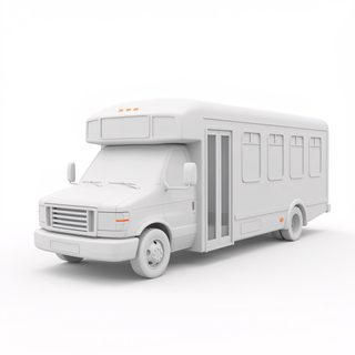 white shuttle bus