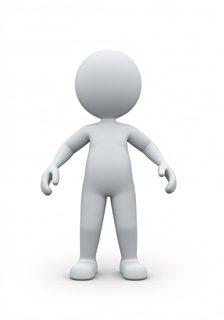 3d white character