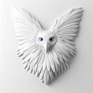white bird wall art