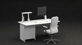 modern white workspace