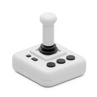 white retro joystick