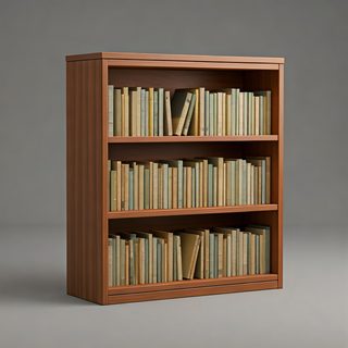 wooden bookshelf