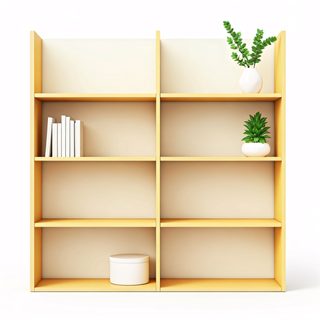 minimalist wooden bookshelf