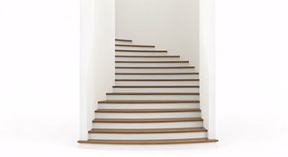modern wooden stairs