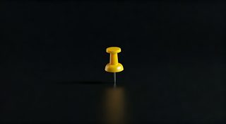 yellow push pin
