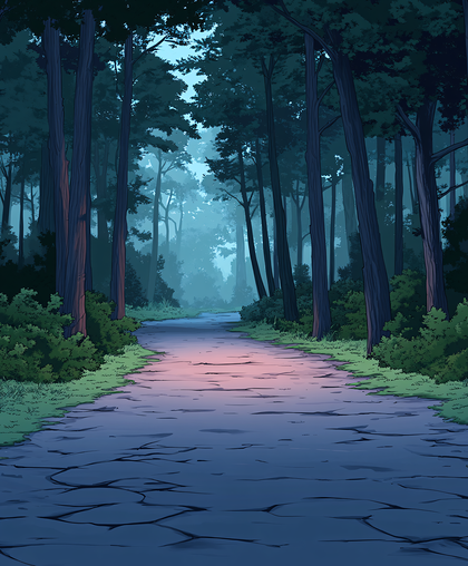 Misty Forest Path