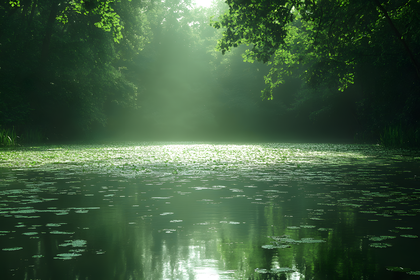 Misty Lake Lily Pads