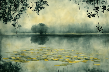 Misty Lake Serenity