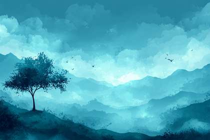 Misty Mountain Landscape