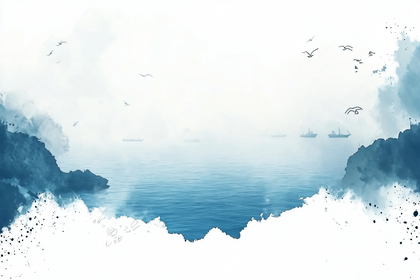 Misty Ocean Scene