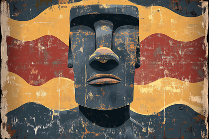 Moai Statue Head Illustration