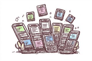 Mobile Phone Pile