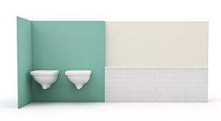 bathroom sink wall