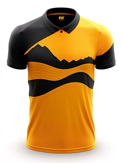Modern Black And Orange Polo Shirt Design