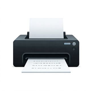 black desktop printer