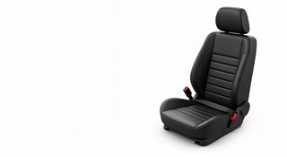 black leather car seat