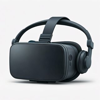black vr headset