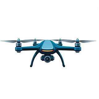 blue drone illustration