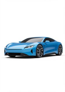 blue sports car